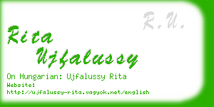 rita ujfalussy business card